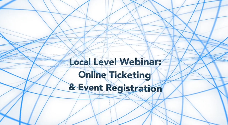 Local Level Events: Online Ticketing & Event Registration